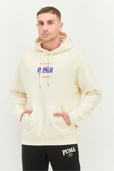 Puma x Select Men Sportswear Fit Long Sleeve Outdoor Hoodie, Cream