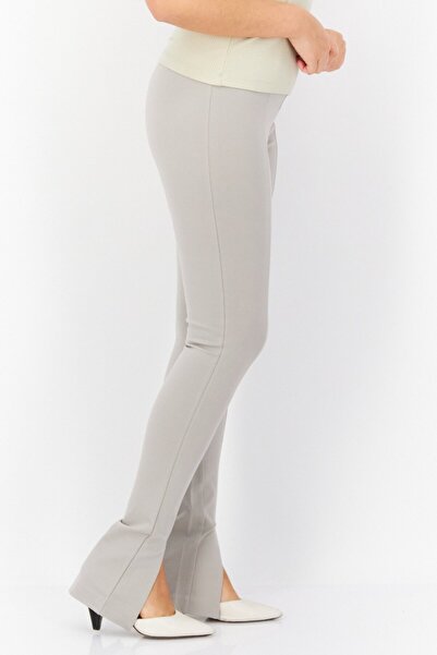 NA-KD Women Regular Fit Solid Pants, Grey