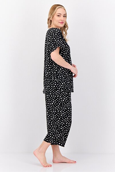 Anne Klein Women 2 Pieces Allover Print Pajama Set, Multicolor