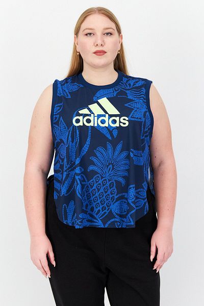 adidas Women Sportswear Fit Brand Logo Training Top, Blue