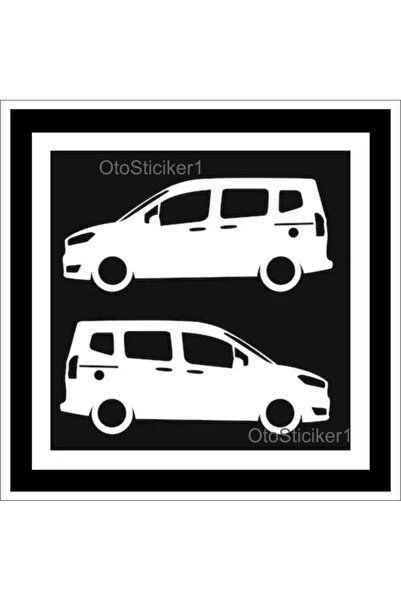 Oto Sticker Ford Courier Basık Kelebek Silüet Stickeri Sağ Sol