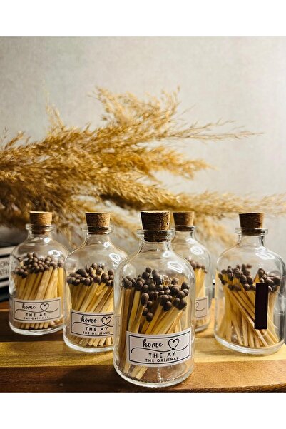 50 Garbage Matches in Glass Bottle with Cork Lid ( 1 Piece )