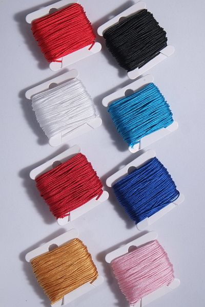 Eskişehir hobi sanat 8 Χρώματα 10 μέτρα 0,8 mm Μακραμέ Κολιέ - Σχέδιο Σχέδιο