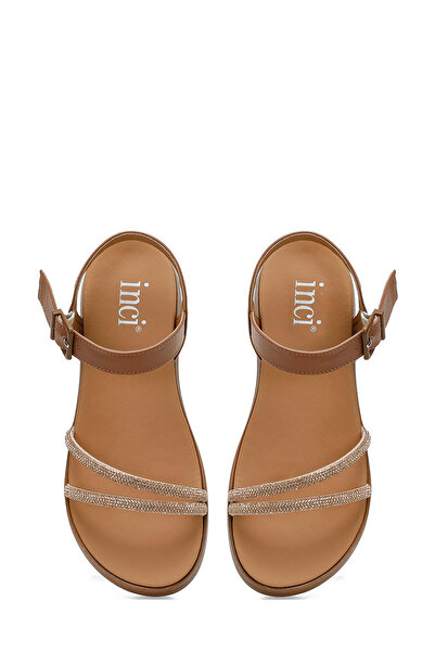 İnci Inci Wolf 4Fx Tan Women's Thick Sole Sandals