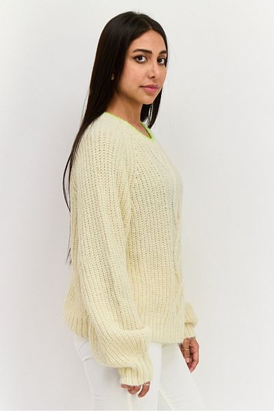 Levi's Women Crew Neck Knitted Sweater, Beige