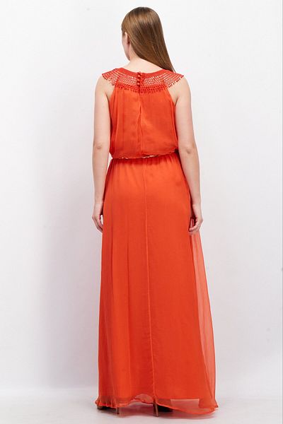 French Connection Women Textured Maxi Dress, Masai Red