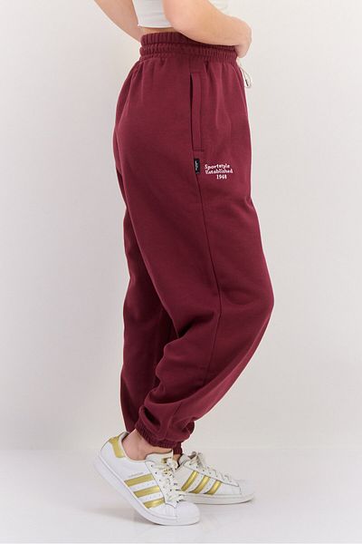 Puma Women Relaxed Fit Drawstring Outdoor Sweatpants, Maroon