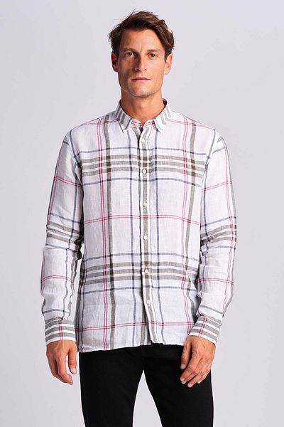 Ruck & Maul 100% Linen Check Fit Shirt for Men Rmm 027000022   25450