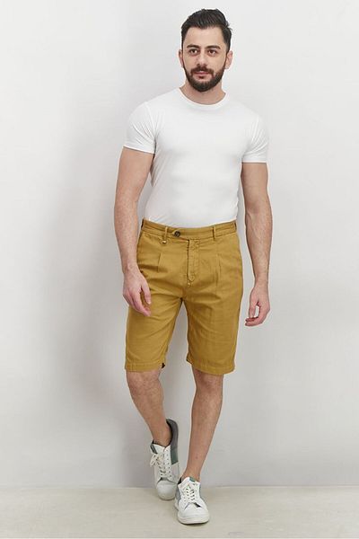 Antony Morato Men Comfortable Fit Plain 4 Pockets Shorts, Brown