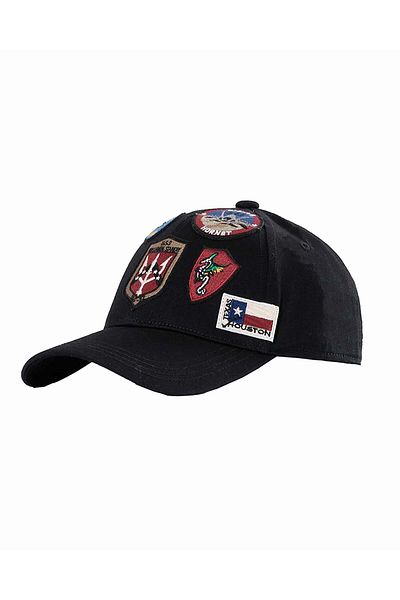 TOP GUN Patches Cap for Men Vintage Military Style Cotton Adjustable Hat with Embroidered Patches