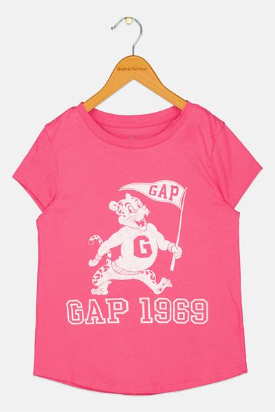 GAP Kids Girl Graphic Print Short Sleeves T-Shirt, Pink