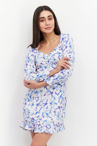 rahi Women Floral Print Mini Dress, White