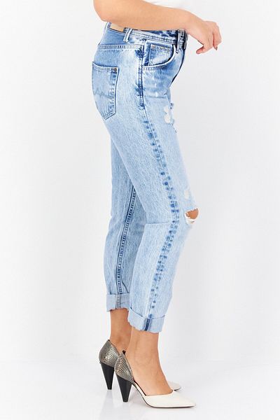 Pepe Jeans Women Mom Fit Washed Non-stretchable Regular Denim Jeans, Blue