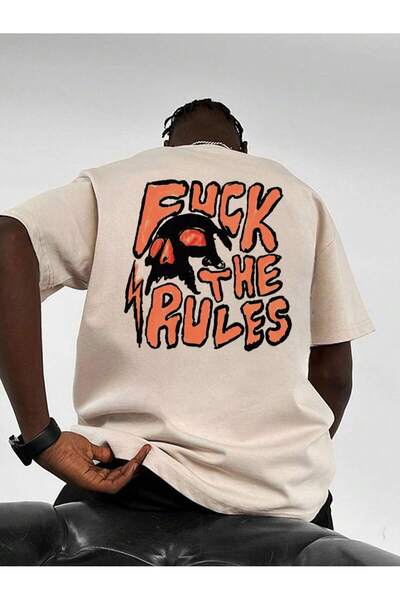 cc collection Tricou supradimensionat pentru bărbați „Fuck The Rules”
