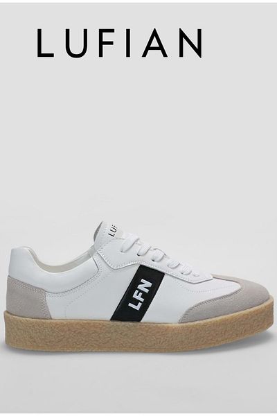 Lufian 112230208   Jonat Sneaker Ανδρικά Δερμάτινα Παπούτσια Λευκά