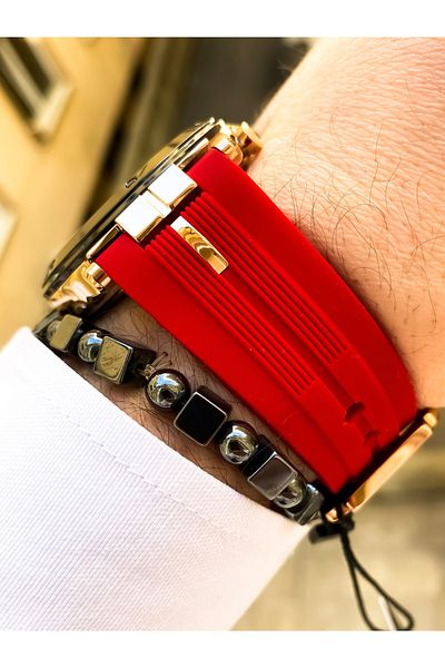 Reward Red Color Sport Model Waterproof Men Wrist Watch
