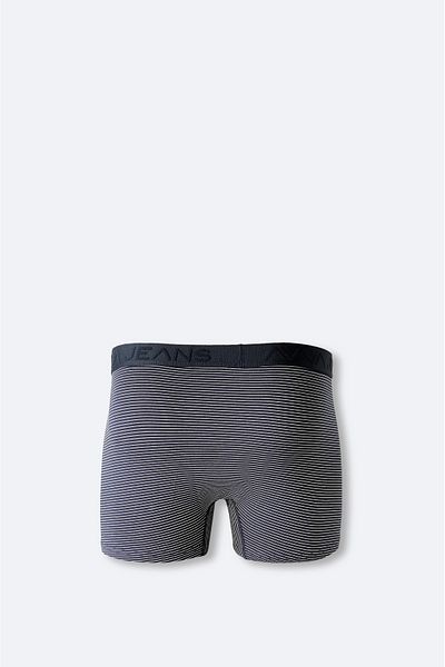 Avva Ανδρικό Navy Blue ριγέ εύκαμπτο βαμβακερό μπόξερ - A41y9514