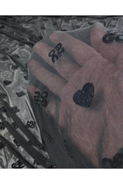 Kumaş Parça Чорна сітка (ширина 150 см x довжина 150 см)