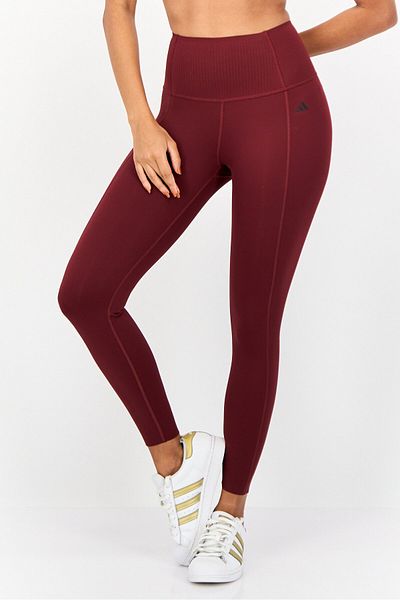 adidas Women Tight Fit Training Optime Power 7/8 Leggings, Maroon