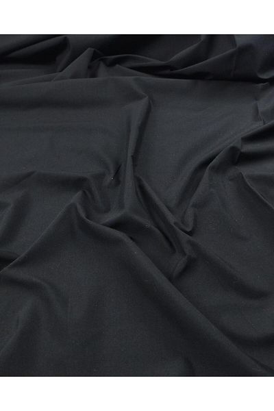 Kumaş Parça Ποπλίνα ύφανση σε μαύρο χρώμα (Πλάτος 140 cm x Μήκος 325 cm)