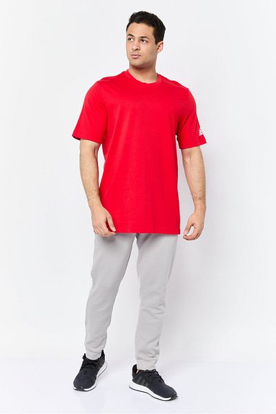 adidas Men Sportswear Fit Short Sleeve Outdoor T-shirt, Red
