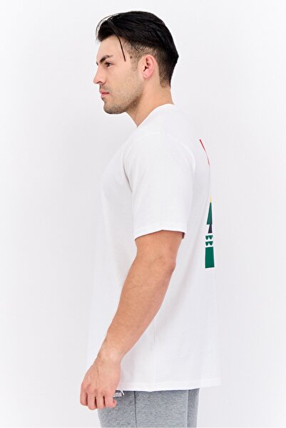 Nautica Men Crew Neck Short Sleeve Embroidered Logo T-Shirt, White