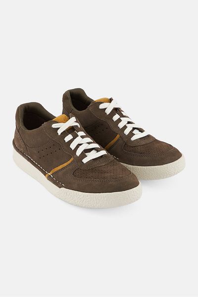 CLARKS Women Craft Cup Court Lace Up Casual Shoes, Dark Olive