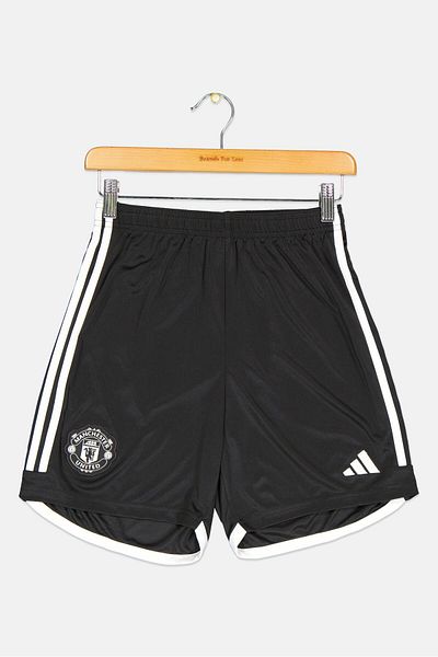 adidas Kids Boy Sportswear Fit Manchester United Football Shorts, Black