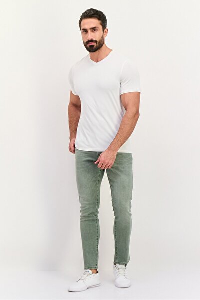 Lee Men Slim Fit Washed Stretchable Jeans, Faded Khaki