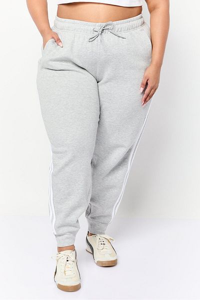 adidas Women Plus Size Drawstring Outdoor Sweatpants, Grey