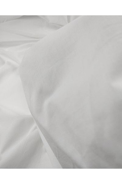 Kumaş Parça Ποπλίνα υφαντή σε λευκό χρώμα Πλάτος: 140 cm
