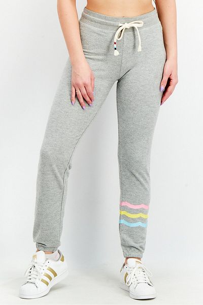 Sol Angeles Women Regular Fit Heather Drawstring Pants, Grey