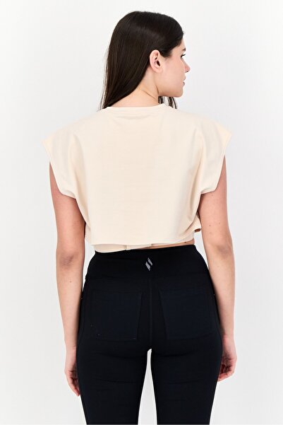 adidas Women Sportswear Fit Sleeveless Training Top, Cream