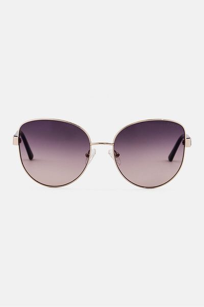 Guess Women GF6172 Round Sunglasses, Black