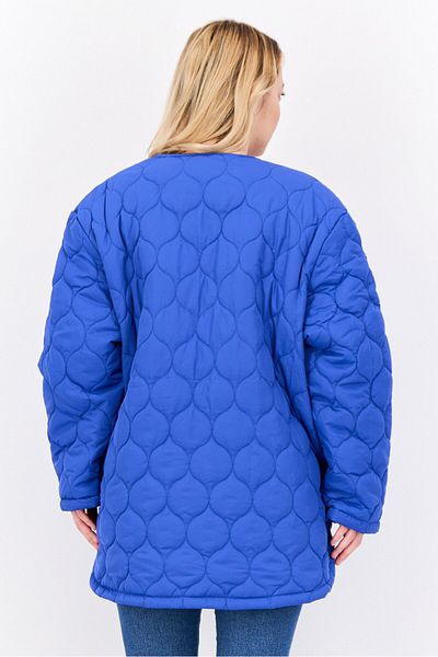 Threadbare Women Petite Quilted Puffer Jacket, Royal Blue