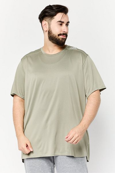 adidas Men Sportswear Fit Short Sleeves Running T-Shirt, Olive
