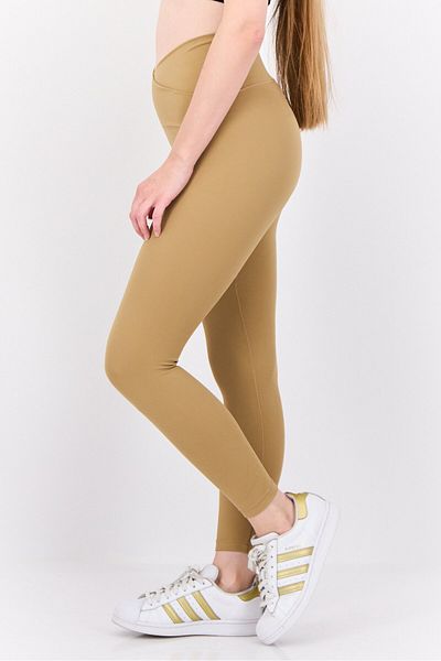 adidas Women Tight Fit High Rise Yoga Leggings, Dark Tan