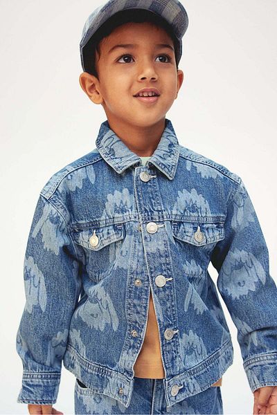 H&M Printed denim jacket