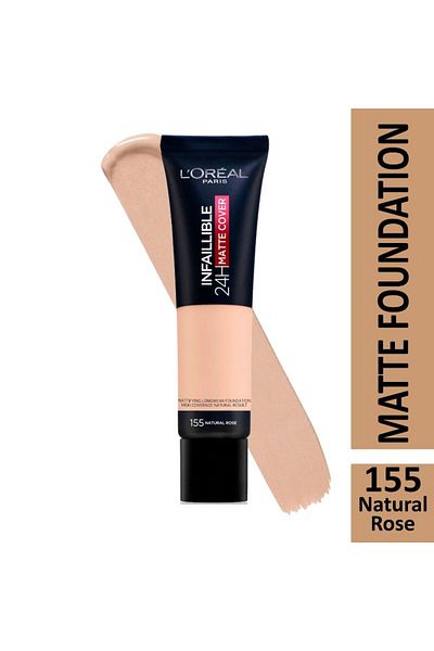 LEADING LINES Infallible Matte Cover Foundation 155 Natural Rose,