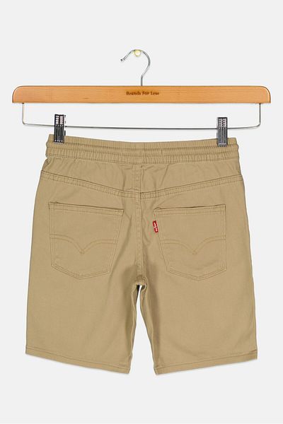 Levi's Kids Boy Drawstring Solid Shorts, Tan