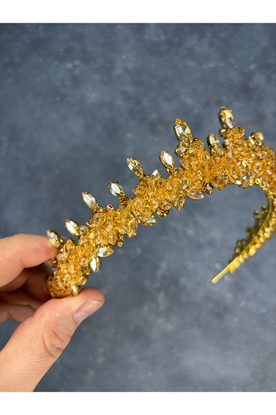 Hayalperest boncuk Likya Bead Embroidered Bridal Henna Crown