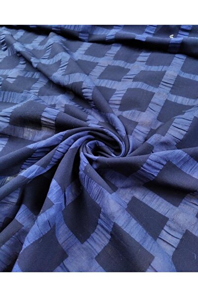 Kumaş Parça Темно-синій бавовняний вуаль з власним візерунком (ширина 120 см ...