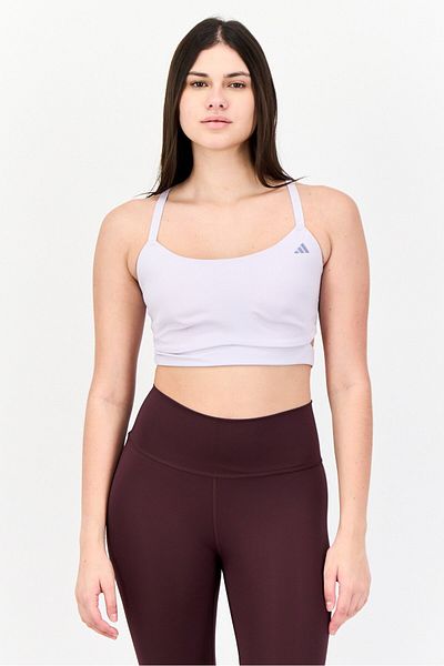 adidas Women Lightly Padded Solid Training Sport Bra, Lilac
