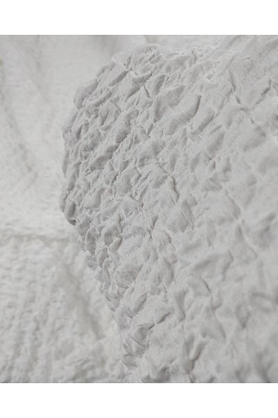 Kumaş Parça Βάφλα Τζέρσεϊ σε λευκό χρώμα (Πλάτος 180 cm x Μήκος 105 cm)