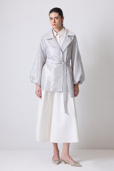 Touché Privé Oversize Jacket with Jacquard Belt