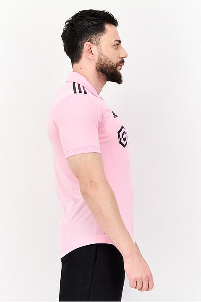 adidas Men Sportswear Fit Short Sleeve Football Jersey, Pink