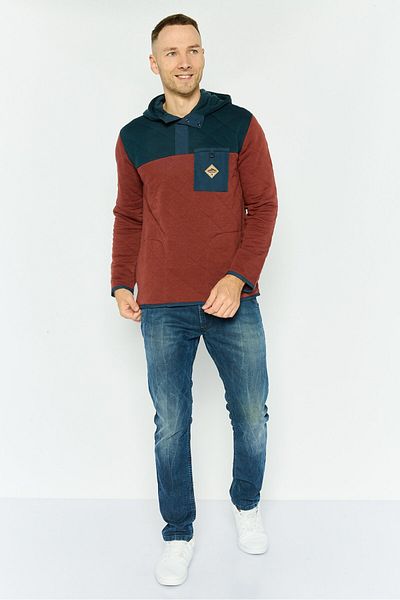 Hurley Men Hooded Long Sleeve Quilted Sweatshirt, Navy