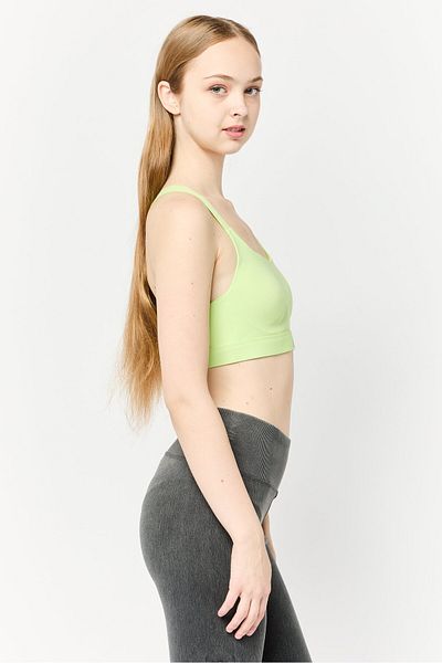 adidas Women Padded Training Sports Bra, Light Green
