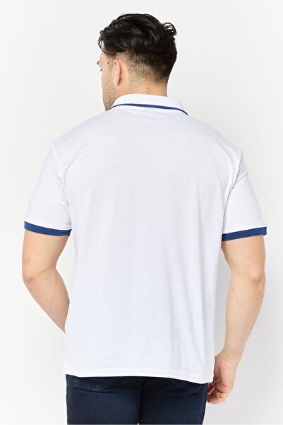 PAUL FRANK Men Regular Fit Brand Logo Short Sleeves Polo Shirt, White