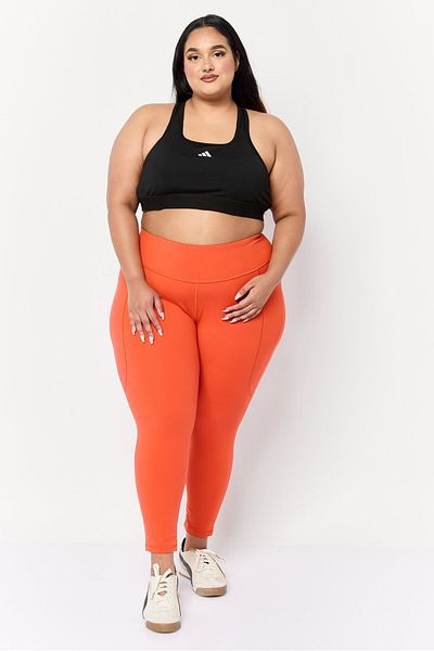 adidas Women Plus Size Training Leggings, Dark Red